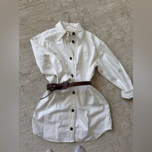 NEW WITH TAGS. Madewell Denim Oversized Mini Shirtdress.